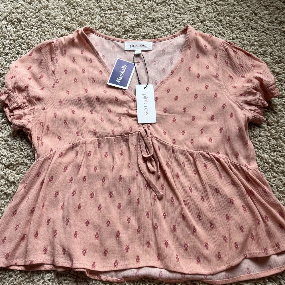 Pink flower top